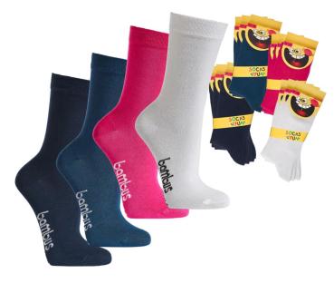 6 Paar TippTexx 24 Bambus Kinder Socken für Mädchen & Jungen